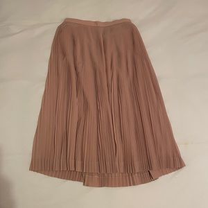 J Crew | Blush Micro Pleated Midi Skirt